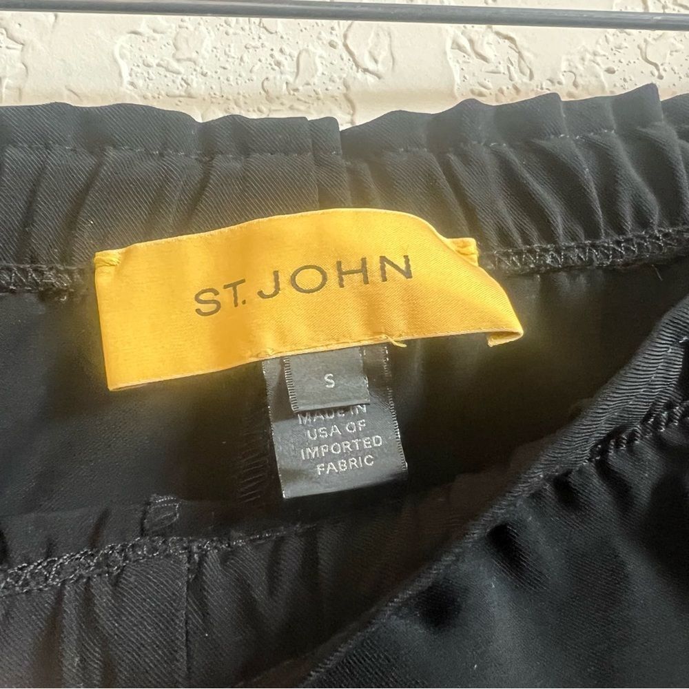 St.John Black Basic Drawstring Elastic Waist Pant… - image 4